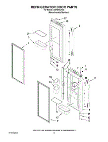 07 - Refrigerator Door Parts parts for Whirlpool Refrigerator GI0FSAXVY03 from AppliancePartsPros.com