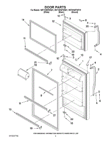 02 - Door Parts parts for Whirlpool Refrigerator W8TXNWFWT01 from AppliancePartsPros.com