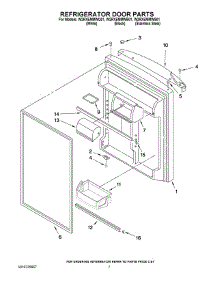 04 - Refrigerator Door Parts parts for Whirlpool Refrigerator W2RXEMMWB01 from AppliancePartsPros.com