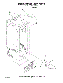 02 - Refrigerator Liner Parts parts for Whirlpool Refrigerator ED5LVAXWS01 from AppliancePartsPros.com