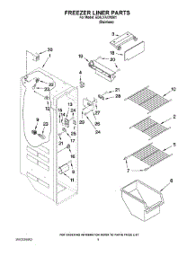 04 - Freezer Liner Parts parts for Whirlpool Refrigerator ED5LVAXWS01 from AppliancePartsPros.com