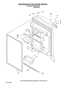 04 - Refrigerator Door Parts parts for Whirlpool Refrigerator GR2FHMXVY03 from AppliancePartsPros.com