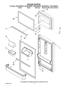 02 - Door Parts parts for Whirlpool Refrigerator W8RXEGMWD01 from AppliancePartsPros.com