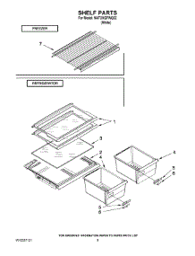 05 - Shelf Parts parts for Whirlpool Refrigerator W4TXNGFWQ02 from AppliancePartsPros.com