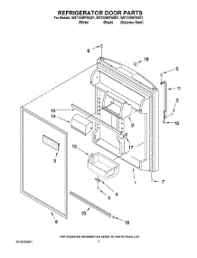 04 - Refrigerator Door Parts parts for Whirlpool Refrigerator W9TXNMFWB01 from AppliancePartsPros.com