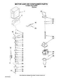 05 - Motor And Ice Container Parts parts for Whirlpool Refrigerator ED5LVAXWS01 from AppliancePartsPros.com