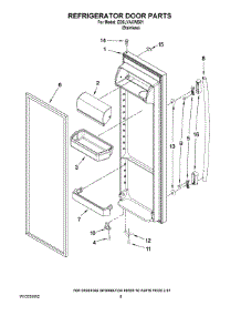 06 - Refrigerator Door Parts parts for Whirlpool Refrigerator ED5LVAXWS01 from AppliancePartsPros.com