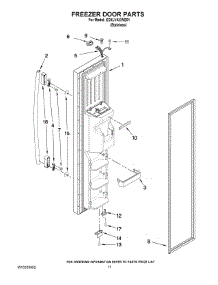 07 - Freezer Door Parts parts for Whirlpool Refrigerator ED5LVAXWS01 from AppliancePartsPros.com