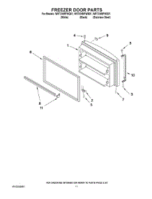 06 - Freezer Door Parts parts for Whirlpool Refrigerator W9TXNMFWQ01 from AppliancePartsPros.com