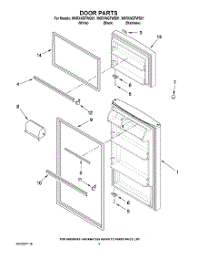 02 - Door Parts parts for Whirlpool Refrigerator W6RXNGFWB01 from AppliancePartsPros.com