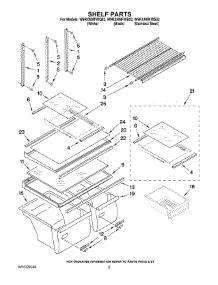 03 - Shelf Parts parts for Whirlpool Refrigerator W9RXNMFWB02 from AppliancePartsPros.com