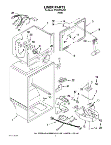 03 - Liner Parts parts for Whirlpool Refrigerator ET8WTEXVQ02 from AppliancePartsPros.com