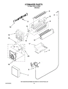 12 - Icemaker Parts parts for Whirlpool Refrigerator ED5LVAXWS01 from AppliancePartsPros.com