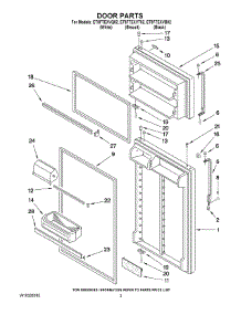 02 - Door Parts parts for Whirlpool Refrigerator ET8FTEXVT02 from AppliancePartsPros.com