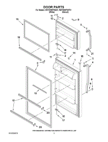 02 - Door Parts parts for Whirlpool Refrigerator W6TXNWFWT01 from AppliancePartsPros.com