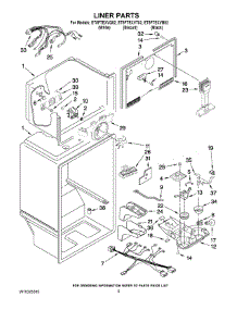 03 - Liner Parts parts for Whirlpool Refrigerator ET8FTEXVT02 from AppliancePartsPros.com