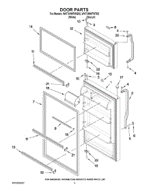 02 - Door Parts parts for Whirlpool Refrigerator W4TXNWFWT02 from AppliancePartsPros.com