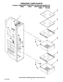 04 - Freezer Liner Parts parts for Whirlpool Refrigerator GSS26C5XXA00 from AppliancePartsPros.com