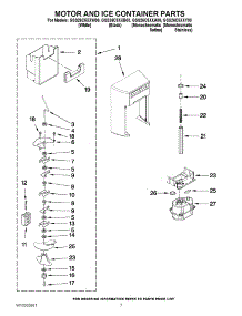 05 - Motor And Ice Container Parts parts for Whirlpool Refrigerator GSS26C5XXA00 from AppliancePartsPros.com
