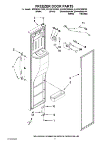 07 - Freezer Door Parts parts for Whirlpool Refrigerator GSS26C5XXB00 from AppliancePartsPros.com