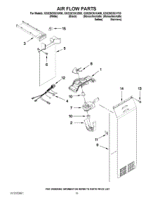 11 - Air Flow Parts parts for Whirlpool Refrigerator GSS26C5XXY00 from AppliancePartsPros.com