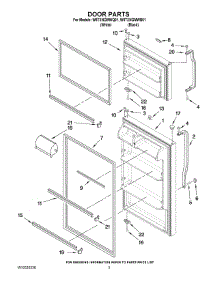 02 - Door Parts parts for Whirlpool Refrigerator W8TXNGMWB01 from AppliancePartsPros.com