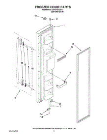 07 - Freezer Door Parts parts for Whirlpool Refrigerator ED5GVEXVD03 from AppliancePartsPros.com