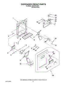 08 - Dispenser Front Parts parts for Whirlpool Refrigerator ED5GVEXVD03 from AppliancePartsPros.com