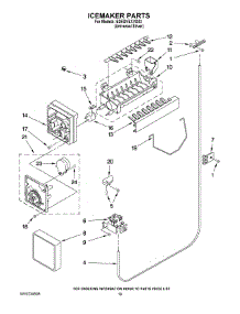 12 - Icemaker Parts parts for Whirlpool Refrigerator ED5GVEXVD03 from AppliancePartsPros.com