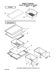 06 - Shelf Parts parts for Whirlpool Refrigerator W8TXNGMWB01 from AppliancePartsPros.com