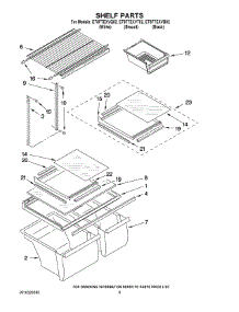 05 - Shelf Parts parts for Whirlpool Refrigerator ET8FTEXVQ02 from AppliancePartsPros.com