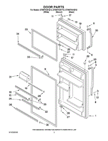 02 - Door Parts parts for Whirlpool Refrigerator ET8WTKXKT12 from AppliancePartsPros.com