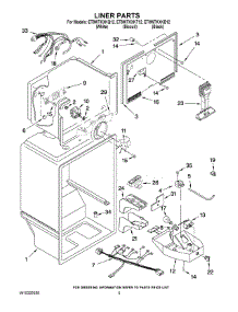 03 - Liner Parts parts for Whirlpool Refrigerator ET8WTKXKT12 from AppliancePartsPros.com