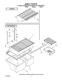 05 - Shelf Parts parts for Whirlpool Refrigerator ET8WTKXKT12 from AppliancePartsPros.com