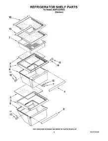 03 - Refrigerator Shelf Parts parts for Whirlpool Refrigerator ED5FVGXWS02 from AppliancePartsPros.com