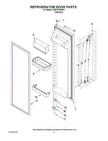 06 - Refrigerator Door Parts parts for Whirlpool Refrigerator ED5FVGXWS02 from AppliancePartsPros.com