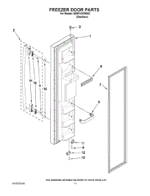 07 - Freezer Door Parts parts for Whirlpool Refrigerator ED5FVGXWS02 from AppliancePartsPros.com