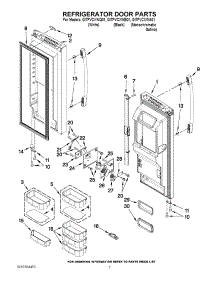 04 - Refrigerator Door Parts parts for Whirlpool Refrigerator GI7FVCXWB01 from AppliancePartsPros.com