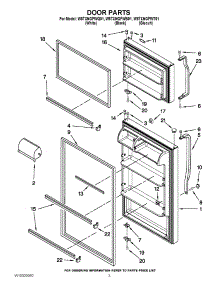 02 - Door Parts parts for Whirlpool Refrigerator W8TXNGFWQ01 from AppliancePartsPros.com