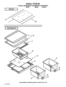 05 - Shelf Parts parts for Whirlpool Refrigerator W8TXNGFWQ01 from AppliancePartsPros.com