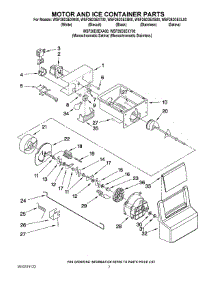 05 - Motor And Ice Container Parts parts for Whirlpool Refrigerator WSF26D3EXY00 from AppliancePartsPros.com