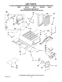 09 - Unit Parts parts for Whirlpool Refrigerator WSF26D3EXY00 from AppliancePartsPros.com