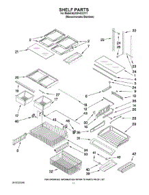 06 - Shelf Parts parts for Whirlpool Refrigerator 6GX0FHDXXY1 from AppliancePartsPros.com