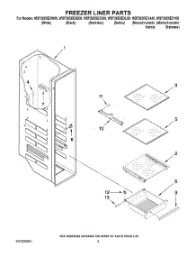 04 - Freezer Liner Parts parts for Whirlpool Refrigerator WSF26D5EXS00 from AppliancePartsPros.com