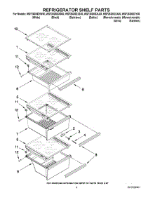 03 - Refrigerator Shelf Parts parts for Whirlpool Refrigerator WSF26D5EXL00 from AppliancePartsPros.com