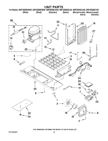 09 - Unit Parts parts for Whirlpool Refrigerator WSF26D5EXB00 from AppliancePartsPros.com
