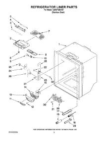 03 - Refrigerator Liner Parts parts for Whirlpool Refrigerator G20EFSB23S7 from AppliancePartsPros.com