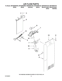 11 - Air Flow Parts parts for Whirlpool Refrigerator WSF26D5EXB00 from AppliancePartsPros.com