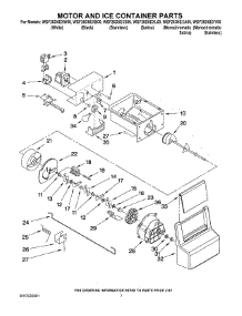 05 - Motor And Ice Container Parts parts for Whirlpool Refrigerator WSF26D5EXY00 from AppliancePartsPros.com