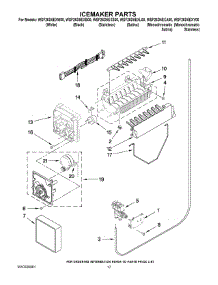 10 - Icemaker Parts parts for Whirlpool Refrigerator WSF26D5EXY00 from AppliancePartsPros.com